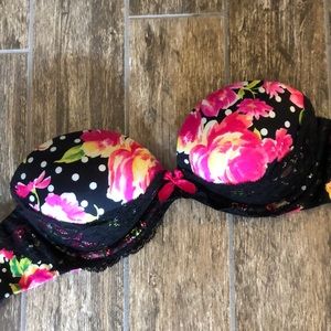 Floral, Lacy, Polka Dot Strapless Bra